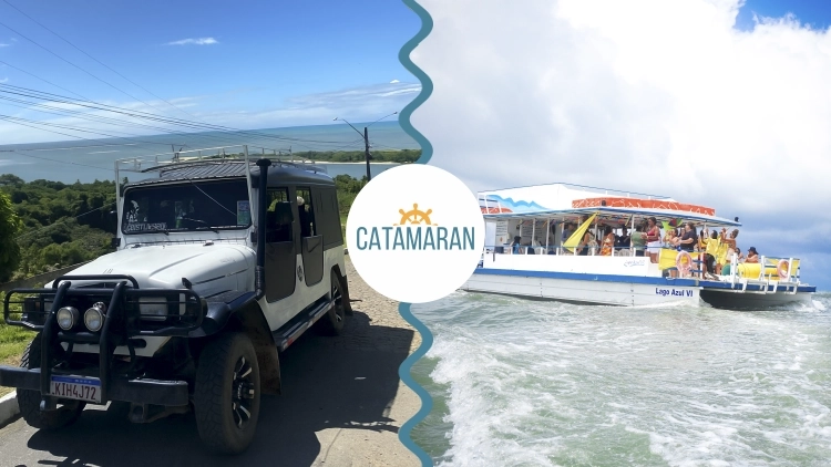 COMBO Tour Ilha de Itamarac&aacute; e Coroa do Avi&atilde;o com Day Use cortesia + Jipe Tour 